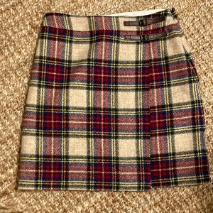 Boden British Tweed Plaid Mini Skirt